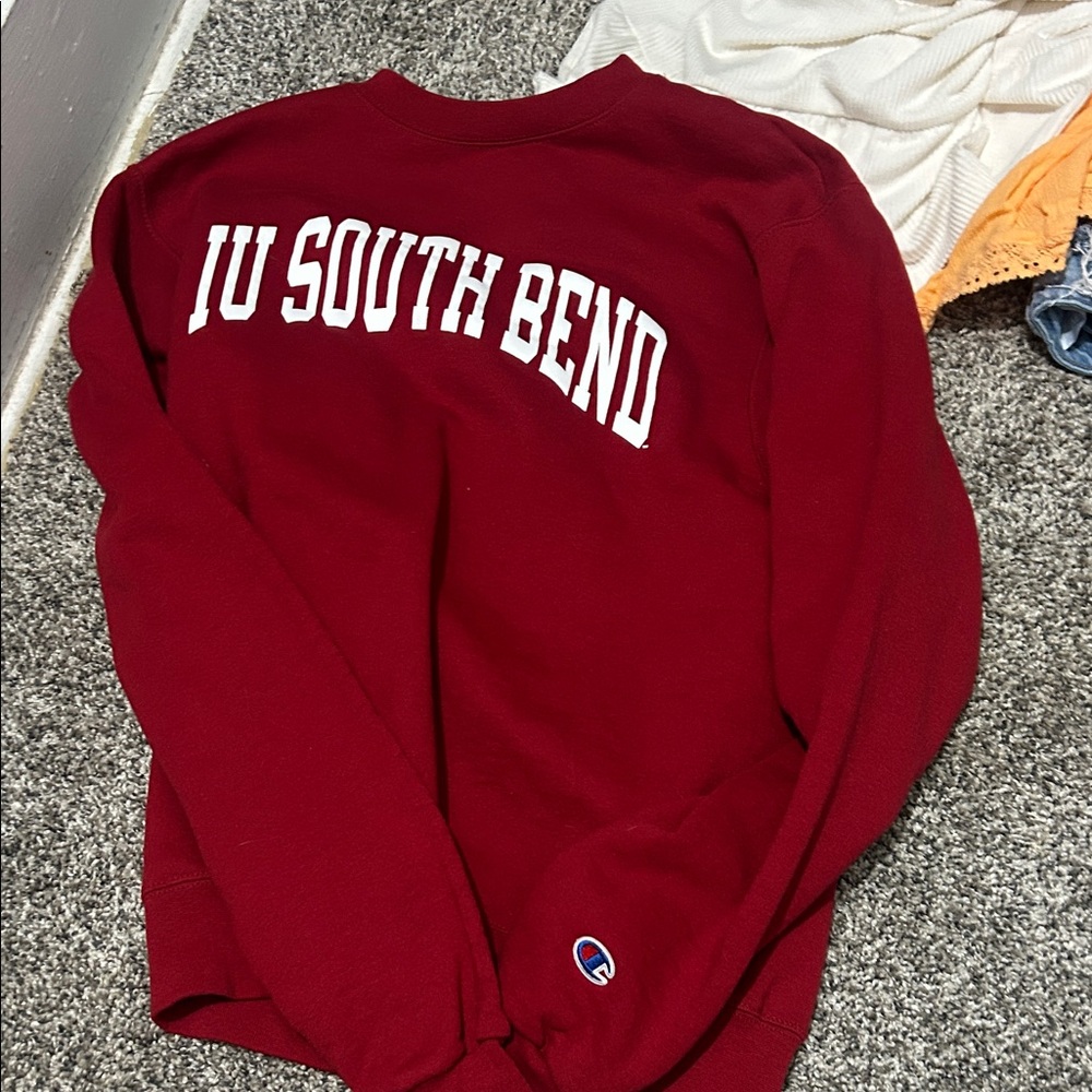Champion Red IU South Bend Sweatshirt
